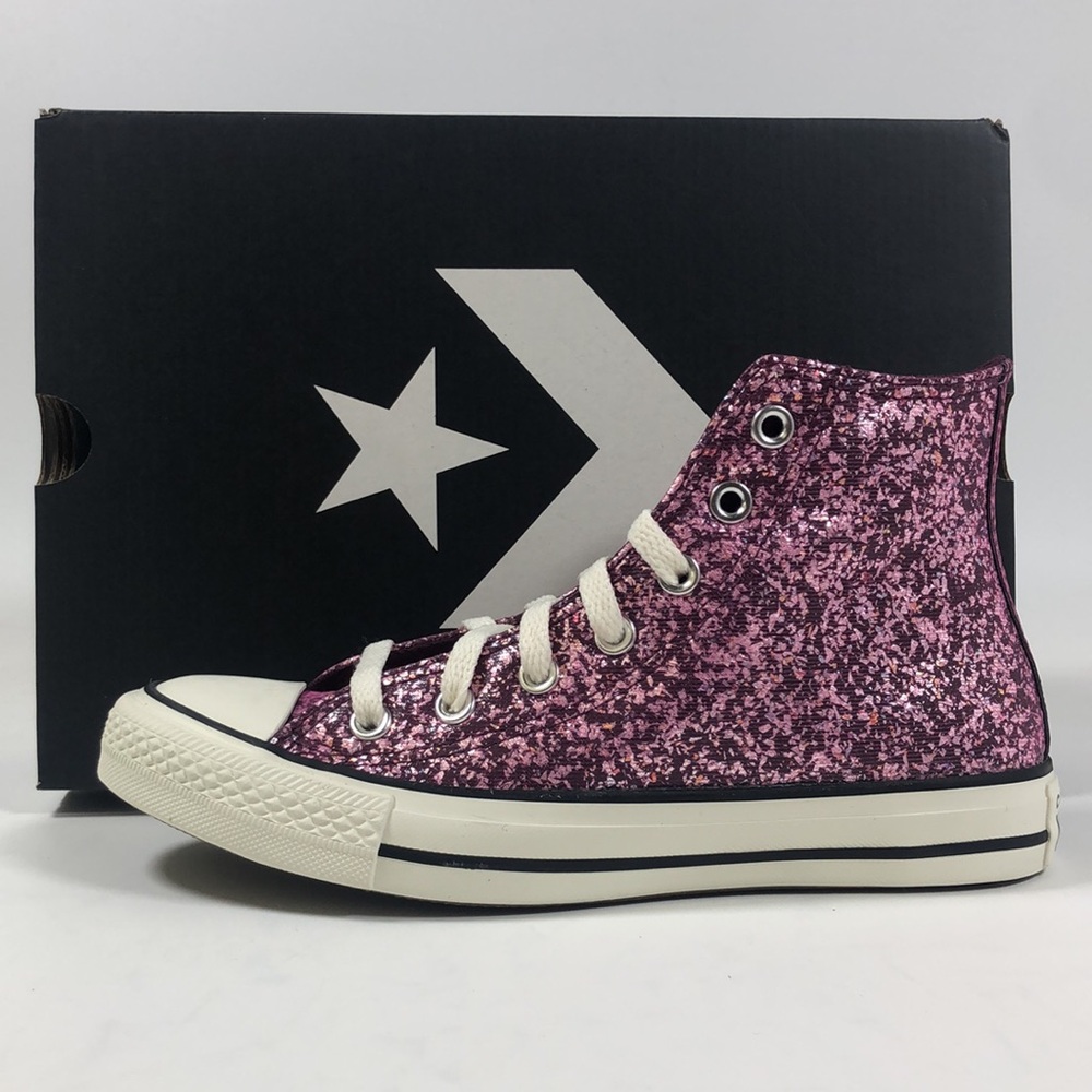 Womens Chuck Taylor All Star High `Glitter-Orchid Abyss’ A11137C